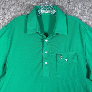 Criquet Polo Shirt Mens L Green Pocket Golf K9 Dog Embroidery Short Sleeve